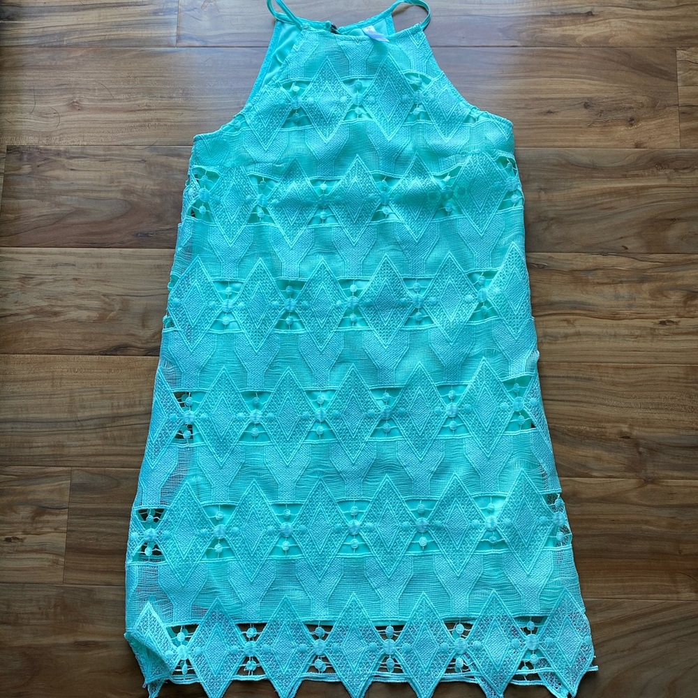 MINT GREEN LACE XHILARATION DRESS